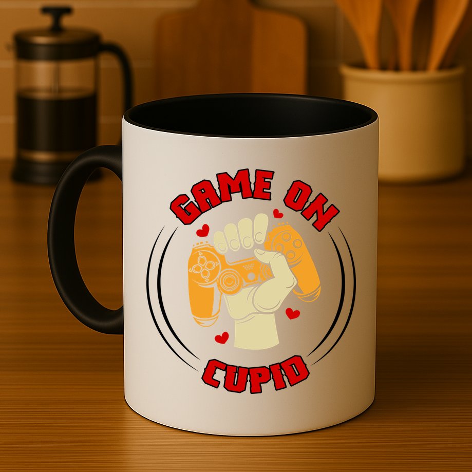 Game On Cupid Video Gaming Valentine Mug