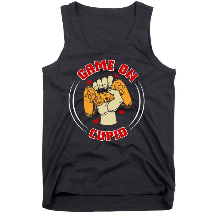 Game On Cupid Video Gaming Valentine Tank Top