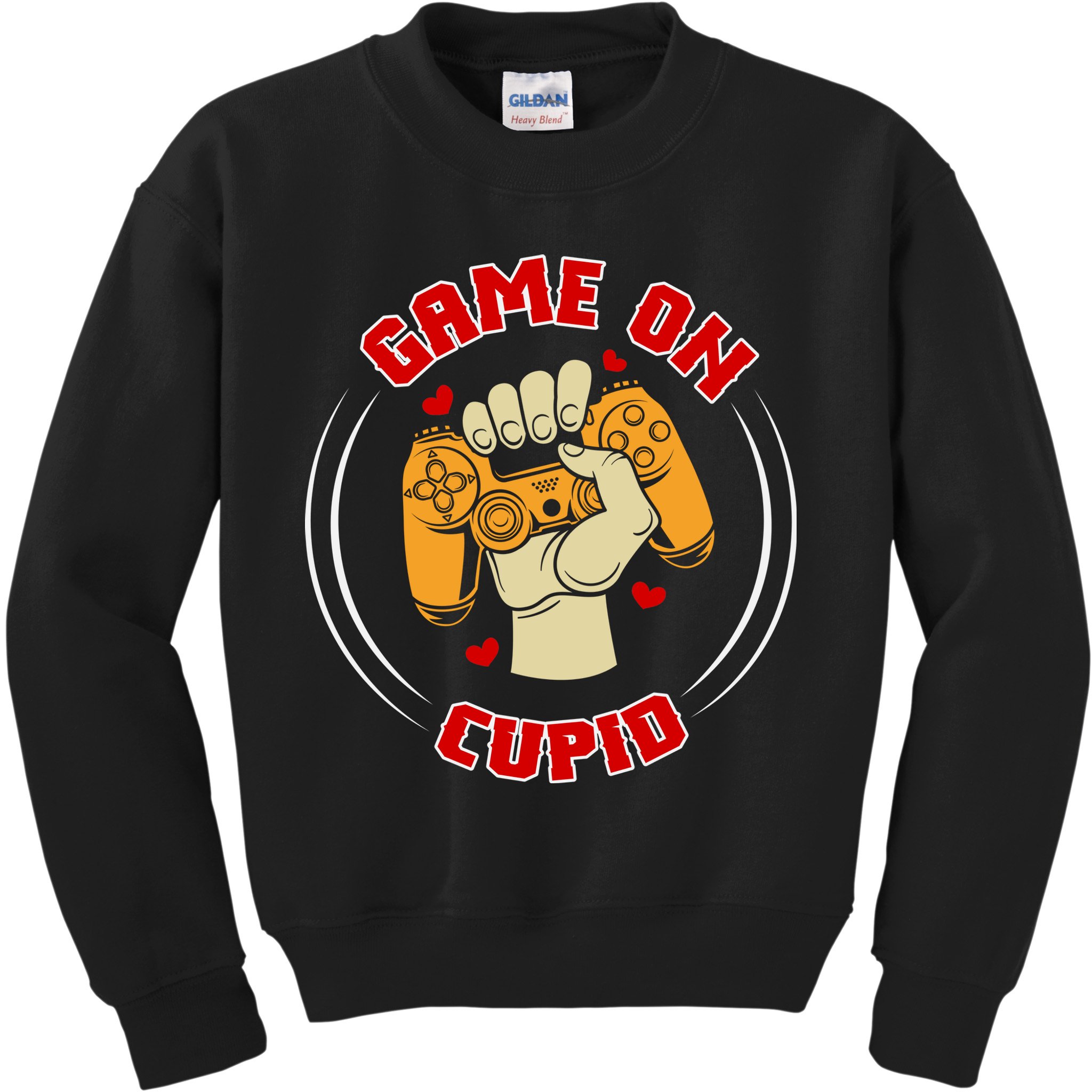 Game On Cupid Video Gaming Valentine Kids Sweatshirt