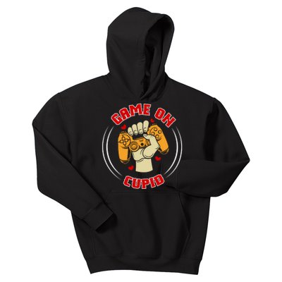 Game On Cupid Video Gaming Valentine Kids Hoodie