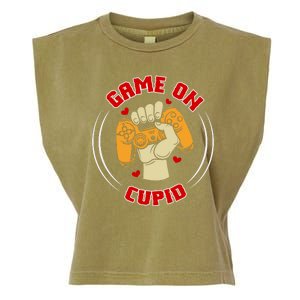 Game On Cupid Video Gaming Valentine Garment-Dyed Women's Muscle Tee