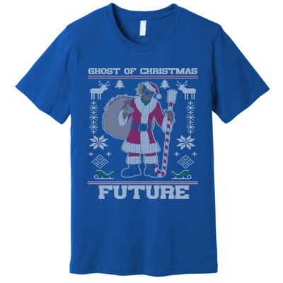 Ghost Of Christmas Future Ugly Christmas Sweater Rap Meaningful Gift Premium T-Shirt