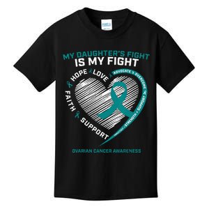 Gifts Ovarian Cancer Awareness Daughter Ovarian Cancer Kids T-Shirt