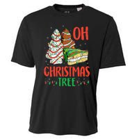 Groovy Oh Christmas Tree Cakes Debbie Becky Jen Cake Lovers Cooling Performance Crew T-Shirt