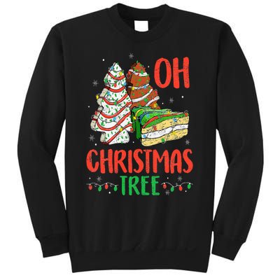 Groovy Oh Christmas Tree Cakes Debbie Becky Jen Cake Lovers Sweatshirt