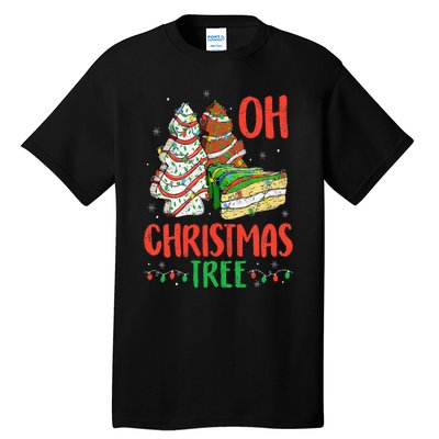 Groovy Oh Christmas Tree Cakes Debbie Becky Jen Cake Lovers Tall T-Shirt