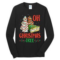 Groovy Oh Christmas Tree Cakes Debbie Becky Jen Cake Lovers Tall Long Sleeve T-Shirt