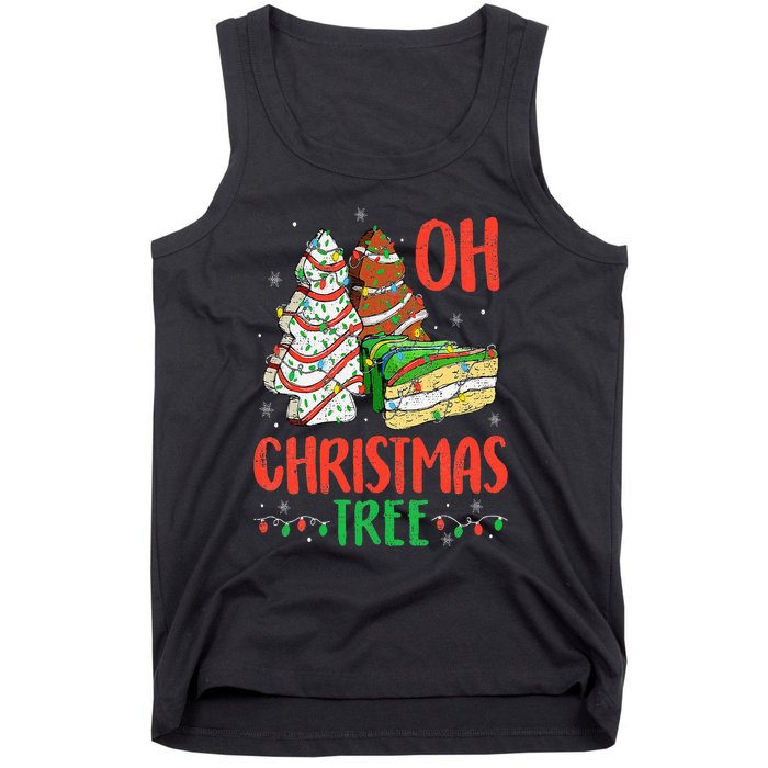 Groovy Oh Christmas Tree Cakes Debbie Becky Jen Cake Lovers Tank Top