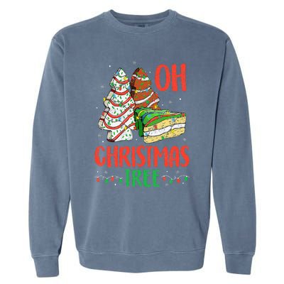 Groovy Oh Christmas Tree Cakes Debbie Becky Jen Cake Lovers Garment-Dyed Sweatshirt