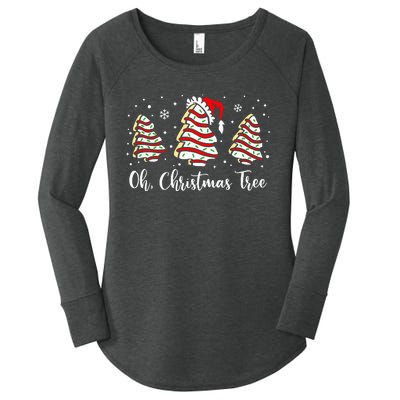 Groovy Oh Christmas Tree Cakes Debbie Becky Jen Cake Lovers Women's Perfect Tri Tunic Long Sleeve Shirt