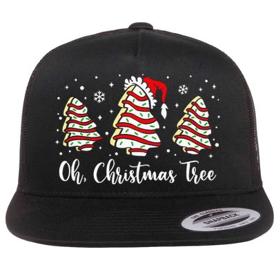 Groovy Oh Christmas Tree Cakes Debbie Becky Jen Cake Lovers Flat Bill Trucker Hat