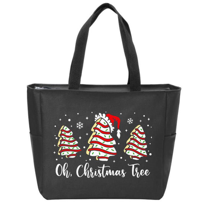 Groovy Oh Christmas Tree Cakes Debbie Becky Jen Cake Lovers Zip Tote Bag