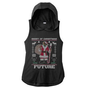 Ghost Of Christmas Future Ugly Christmas Rap Gift Ladies PosiCharge Tri-Blend Wicking Draft Hoodie Tank