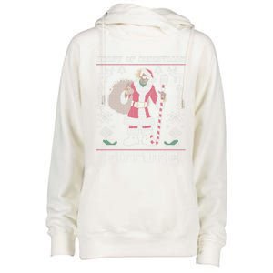 Ghost Of Christmas Future Ugly Christmas Rap Gift Womens Funnel Neck Pullover Hood