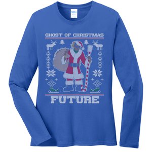 Ghost Of Christmas Future Ugly Christmas Rap Gift Ladies Long Sleeve Shirt