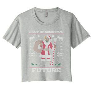 Ghost Of Christmas Future Ugly Christmas Rap Gift Women's Crop Top Tee