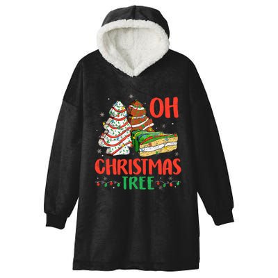 Groovy Oh Christmas Tree Cakes Debbie Becky Jen Cake Lovers Hooded Wearable Blanket