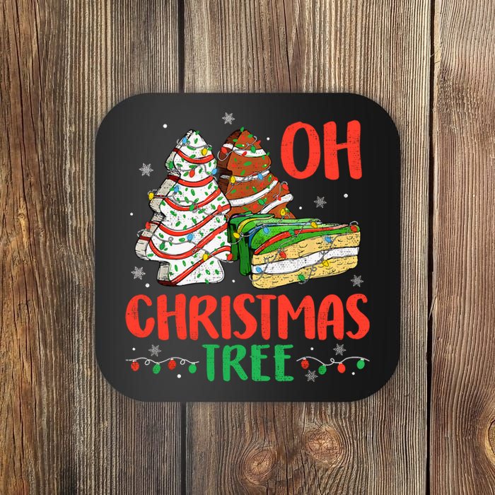 Groovy Oh Christmas Tree Cakes Debbie Becky Jen Cake Lovers Coaster