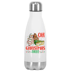 Groovy Oh Christmas Tree Cakes Debbie Becky Jen Cake Lovers Stainless Steel Insulated Water Bottle