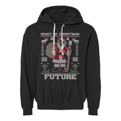 Ghost Of Christmas Future Ugly Christmas Sweater Rap Garment-Dyed Fleece Hoodie