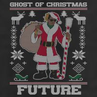 Ghost Of Christmas Future Ugly Christmas Sweater Rap Adult Drive Performance Visor