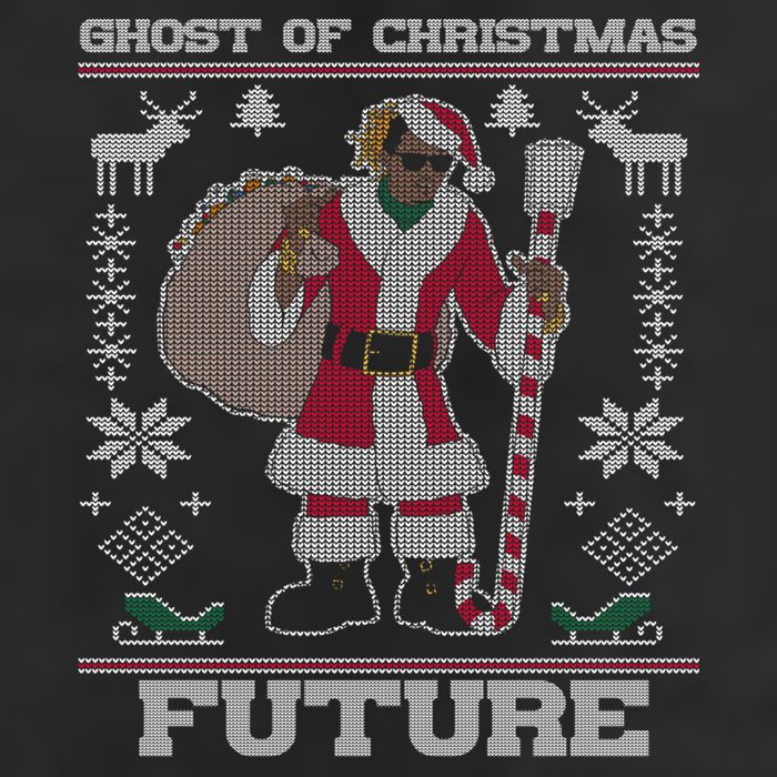 Ghost Of Christmas Future Ugly Christmas Sweater Rap Adult Drive Performance Visor
