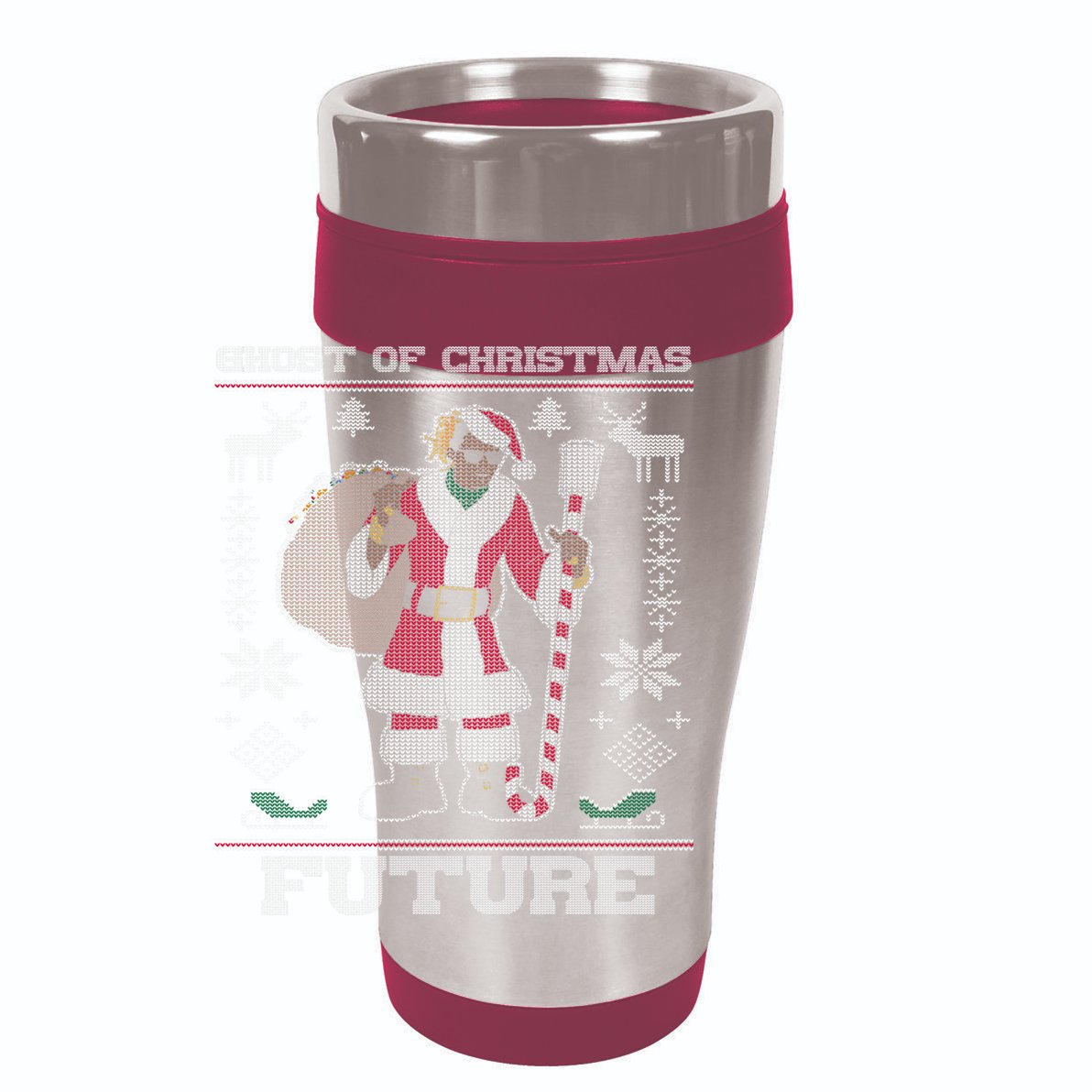 Ghost Of Christmas Future Ugly Christmas Sweater Rap 12oz Stainless Steel Coffee Mug