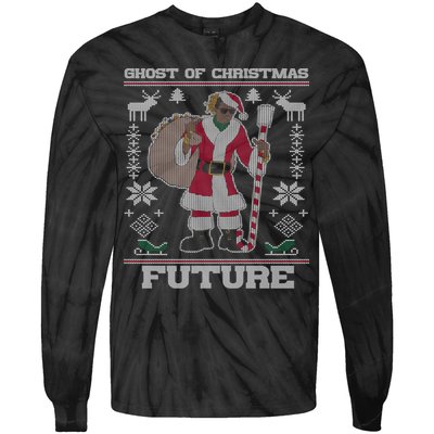 Ghost Of Christmas Future Ugly Christmas Sweater Rap Tie-Dye Long Sleeve Shirt