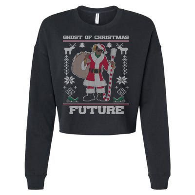 Ghost Of Christmas Future Ugly Christmas Sweater Rap Cropped Pullover Crew