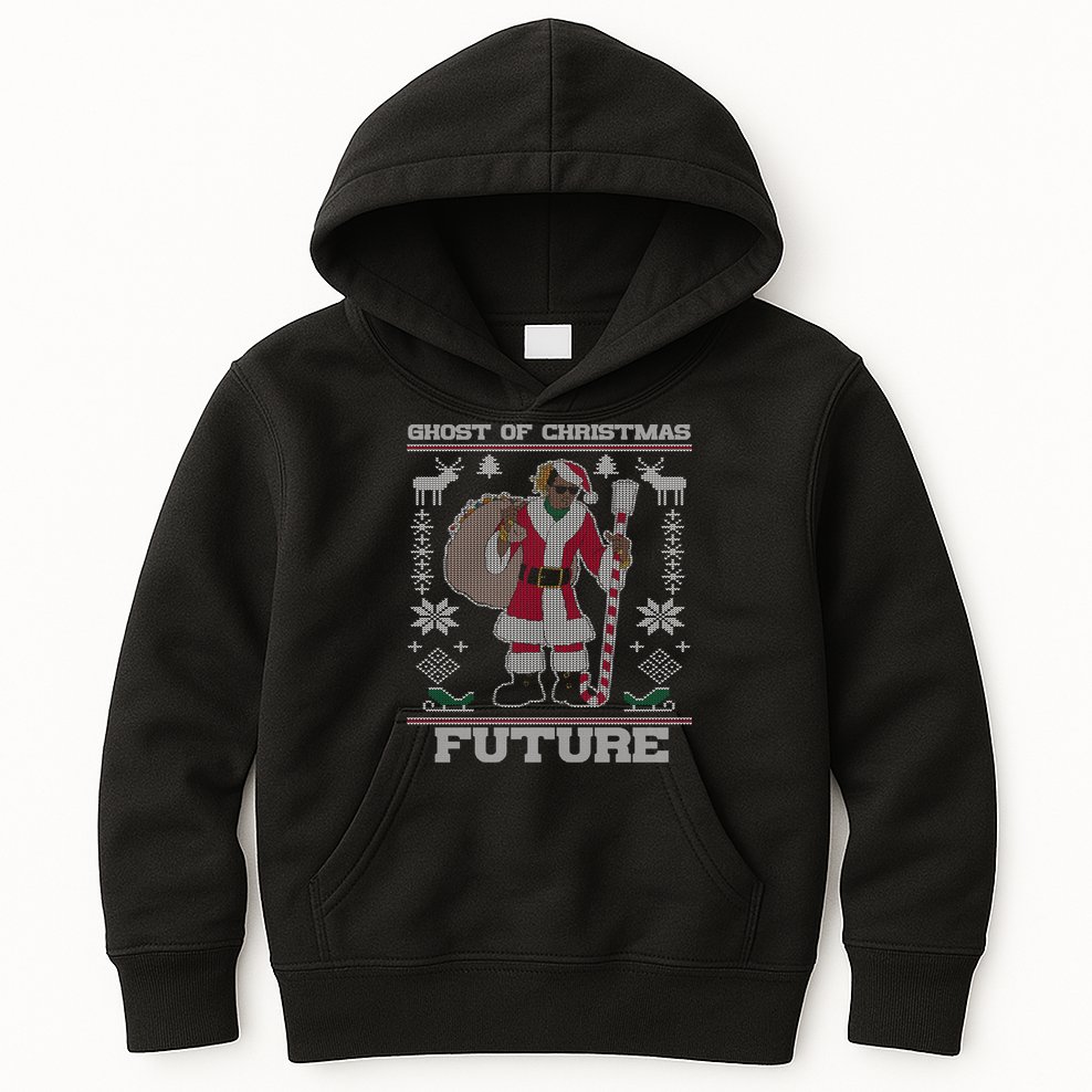 Ghost Of Christmas Future Ugly Christmas Sweater Rap Kids Hoodie