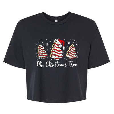 Groovy Oh Christmas Tree Cakes Debbie Becky Jen Cake Lovers Bella+Canvas Jersey Crop Tee