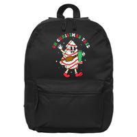 Groovy Oh Christmas Tree Cakes Debbie Becky Jen Cake Lovers 16 in Basic Backpack