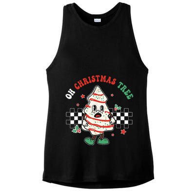 Groovy Oh Christmas Tree Cakes Debbie Becky Jen  Ladies PosiCharge Tri-Blend Wicking Tank