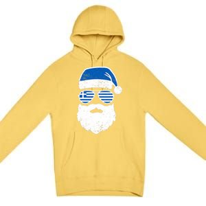 Greek Orthodox Christmas Santa Claus Greece Flag Greek Premium Pullover Hoodie