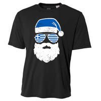 Greek Orthodox Christmas Santa Claus Greece Flag Greek Cooling Performance Crew T-Shirt