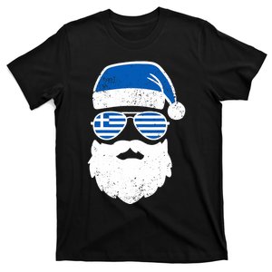 Greek Orthodox Christmas Santa Claus Greece Flag Greek T-Shirt