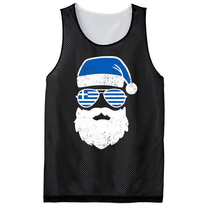 Greek Orthodox Christmas Santa Claus Greece Flag Greek Mesh Reversible Basketball Jersey Tank