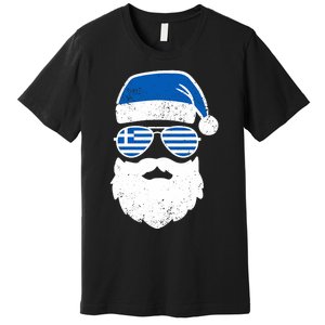 Greek Orthodox Christmas Santa Claus Greece Flag Greek Premium T-Shirt