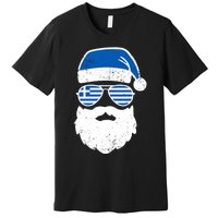 Greek Orthodox Christmas Santa Claus Greece Flag Greek Premium T-Shirt