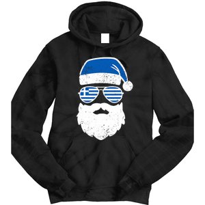 Greek Orthodox Christmas Santa Claus Greece Flag Greek Tie Dye Hoodie