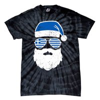 Greek Orthodox Christmas Santa Claus Greece Flag Greek Tie-Dye T-Shirt