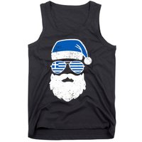 Greek Orthodox Christmas Santa Claus Greece Flag Greek Tank Top