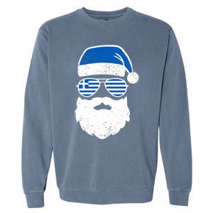 Greek Orthodox Christmas Santa Claus Greece Flag Greek Garment-Dyed Sweatshirt