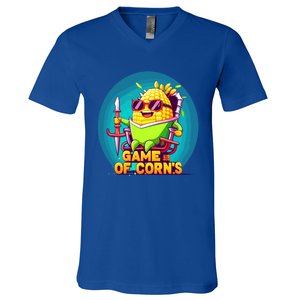 Game Of Corns Corn Cob Farmer Nerd Geek Cute Gift V-Neck T-Shirt