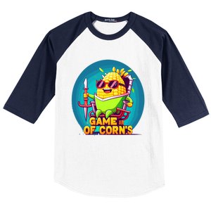 Game Of Corns Corn Cob Farmer Nerd Geek Cute Gift Baseball Sleeve Shirt