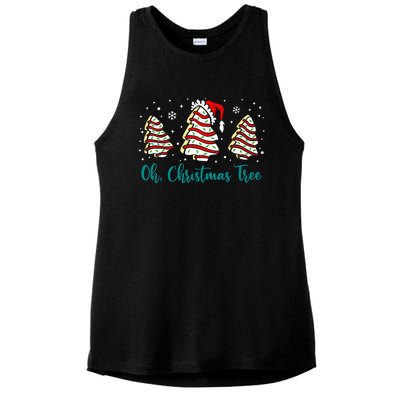 Groovy Oh Christmas Tree Cakes Debbie Becky Jen Cake Lovers Ladies PosiCharge Tri-Blend Wicking Tank