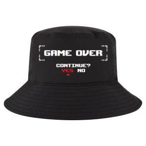 Game Over Continue Retro Gaming Cute Gift Cool Comfort Performance Bucket Hat