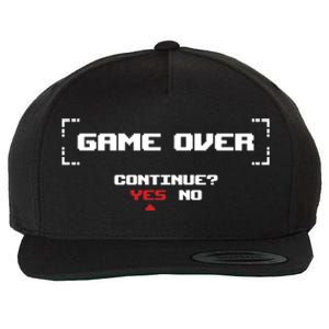 Game Over Continue Retro Gaming Cute Gift Wool Snapback Cap