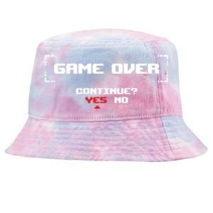 Game Over Continue Retro Gaming Cute Gift Tie-Dyed Bucket Hat