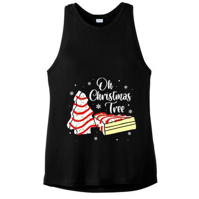 Groovy Oh Christmas Tree Cakes Debbie Becky  Ladies PosiCharge Tri-Blend Wicking Tank